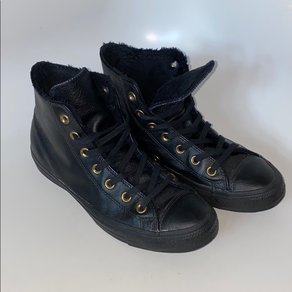 converse high tops with fur